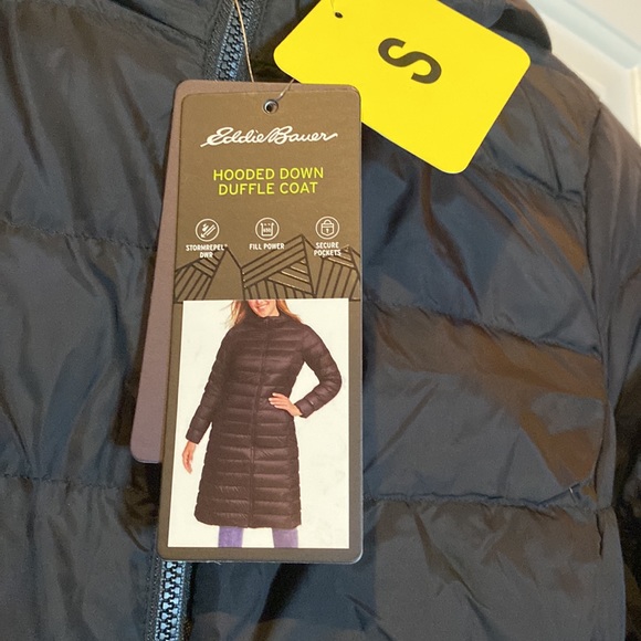 Women’s Eddie Bauer Hooded Down Duffle Coat Black - Picture 2 of 8